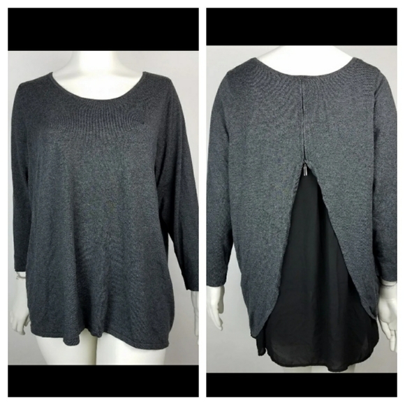 Torrid Sweater Gray Split Back Plus Size 4X - Picture 8 of 8